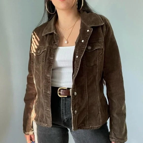 earthy green/brown corduroy jacket - Picture 4 of 6